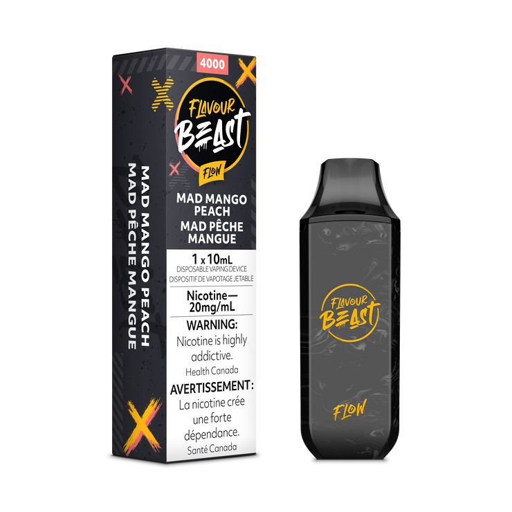 Mad Mango Peach - Flavour Beast Flow 4000p Rechargeable Disposable Vape