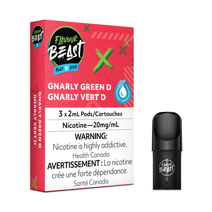 Gnarly Green D - Flavour Beast S-Pods (STLTH) 3-pk