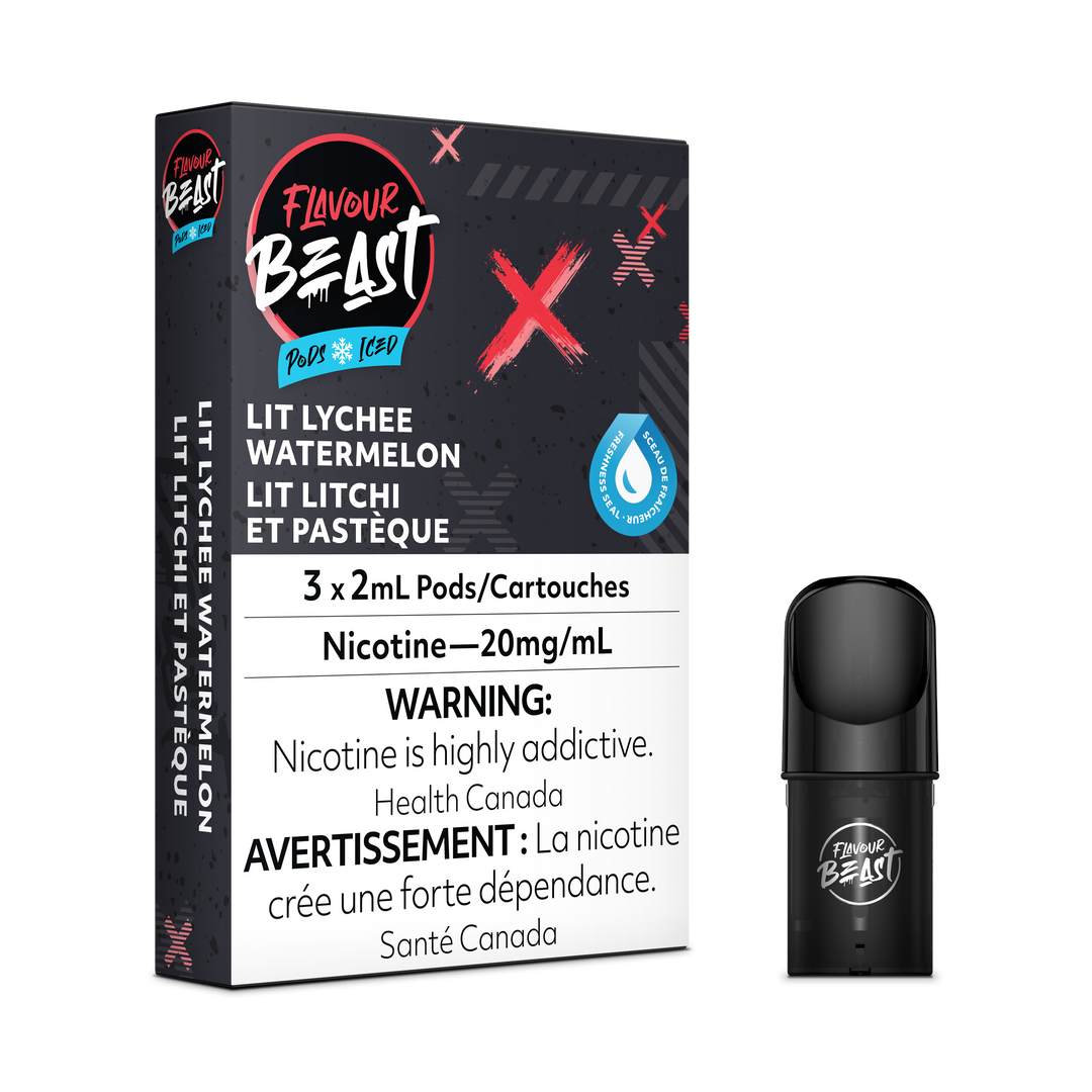 Lit Lychee Watermelon Iced - Flavour Beast S-Pods (STLTH) 3-pk