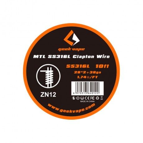 Geekvape MTL SS316L Fused Clapton Wire (ZN12)