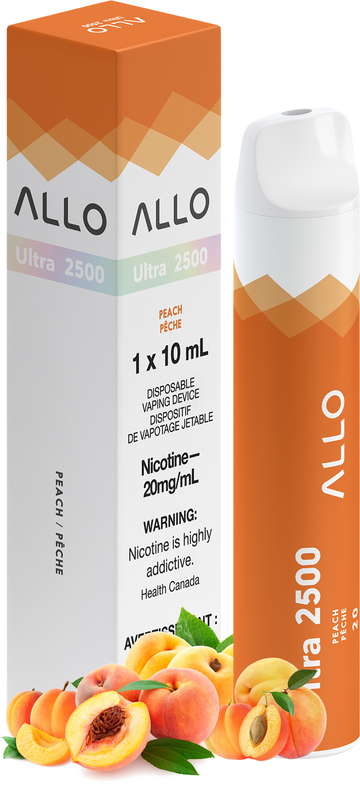 Peach Allo Ultra 2500 Puff Disposable Vape