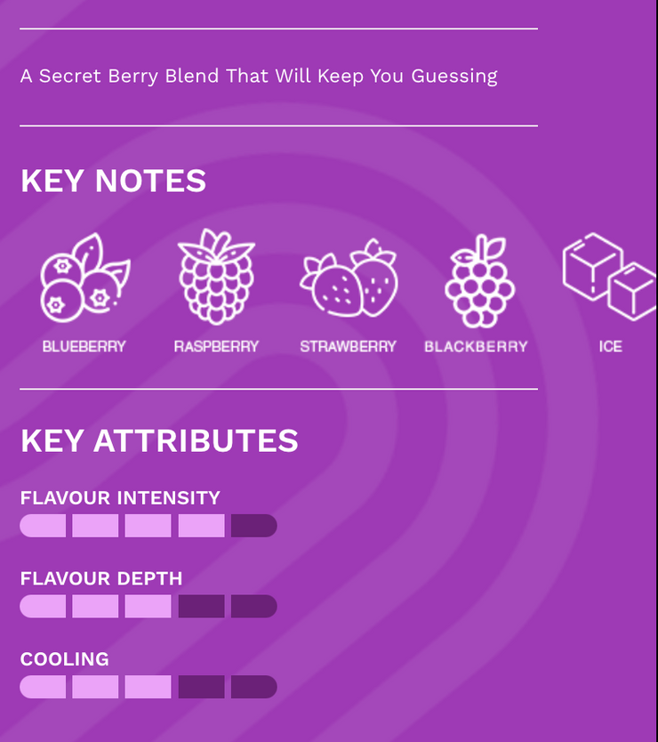 Quad Berry Ice - STLTH 5K Rechargeable Disposable Vape