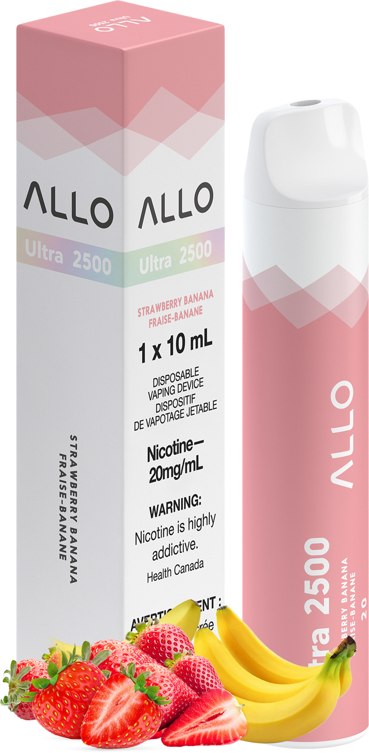Strawberry Banana Allo Ultra 2500 Puff Disposable Vape