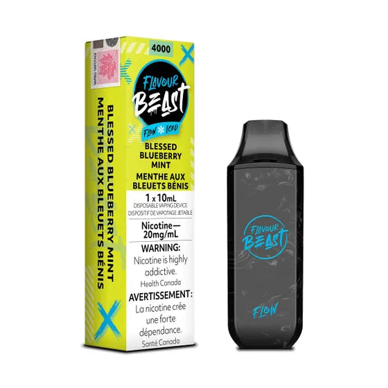 Blessed Blueberry Mint Iced - Flavour Beast Flow 4000p Rechargeable Disposable Vape