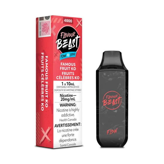 Famous Fruit KO Iced - Flavour Beast Flow 4000p Rechargeable Disposable Vape
