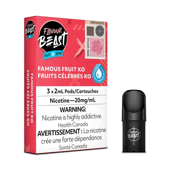Famous Fruit KO Iced - Flavour Beast S-Pods (STLTH) 3-pk
