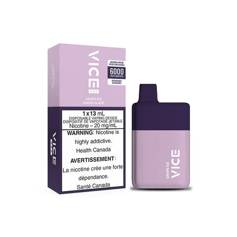 Grape Ice - VICE Box 6000p Rechargeable Disposable Vape [Ontario Stamp]