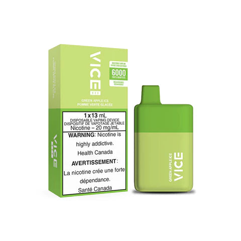 Green Apple Ice - VICE Box 6000p Rechargeable Disposable Vape