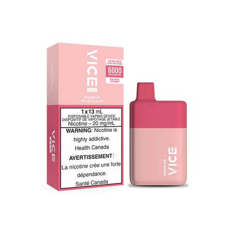 Peach Ice - VICE Box 6000p Rechargeable Disposable Vape [Ontario Stamp]