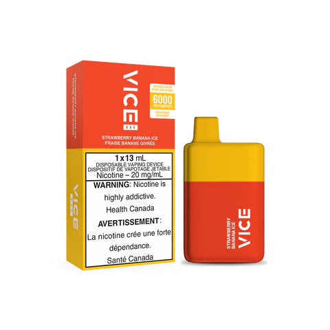 Strawberry Banana Ice - VICE Box 6000p Rechargeable Disposable Vape