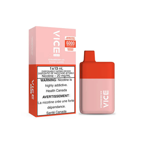 Strawberry Ice - VICE Box 6000p Rechargeable Disposable Vape