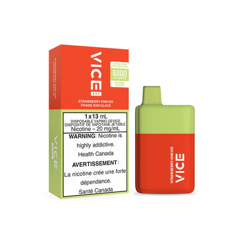 Strawberry Kiwi Ice - VICE Box 6000p Rechargeable Disposable Vape